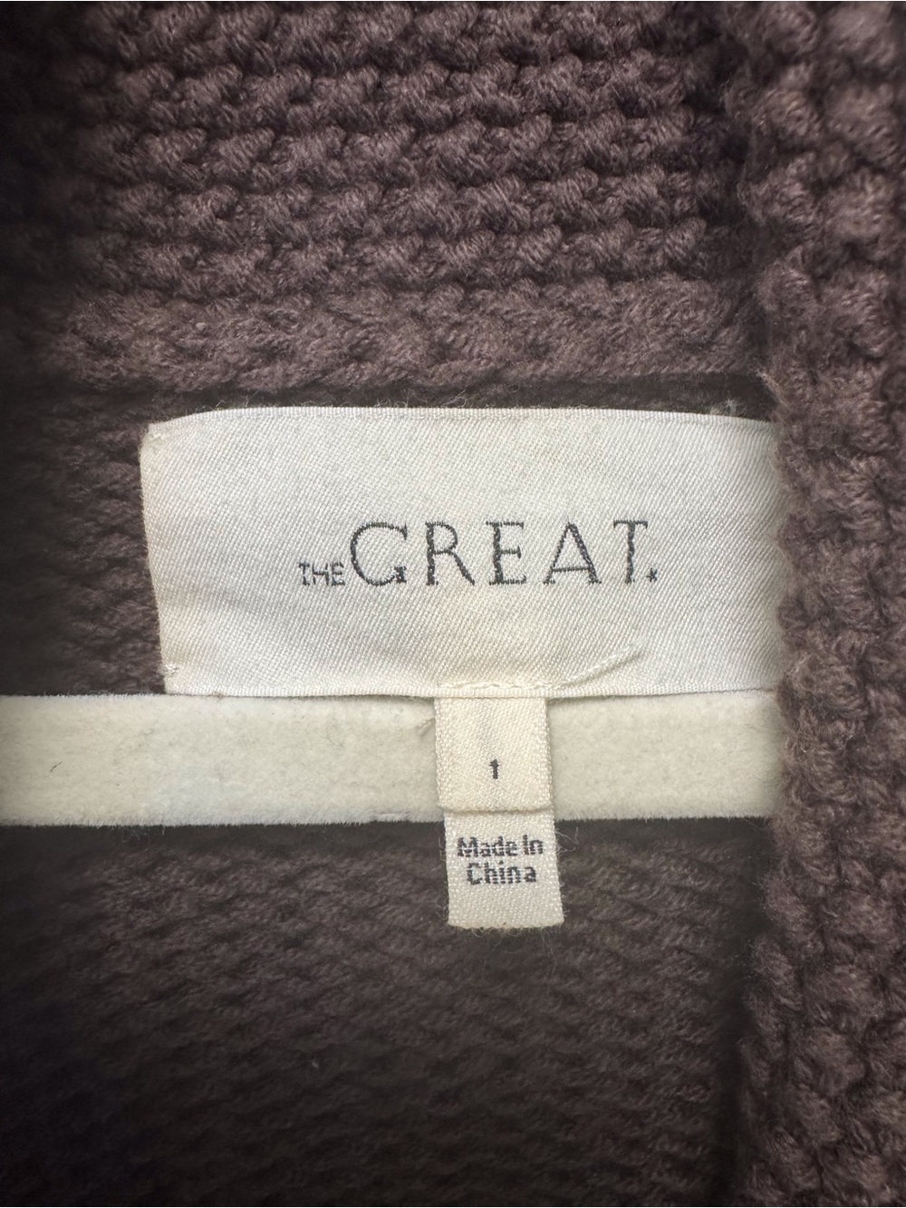 RARE 2020 THE GREAT Cowgirl Cardigan Sweater Russet Brown Size 1 Coveted HTF - Picture 9 of 15
